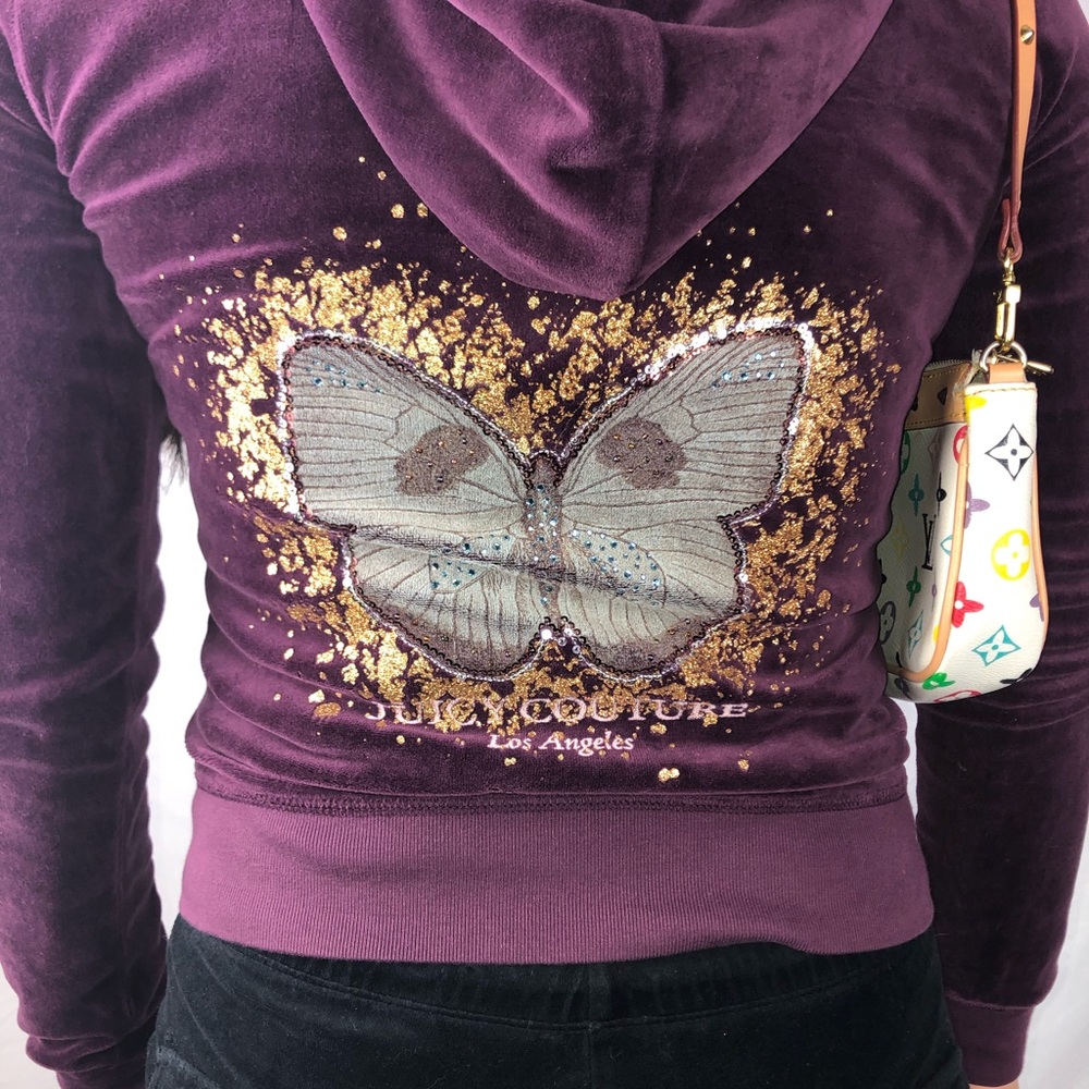 Rare juicy couture butterfly track jacket